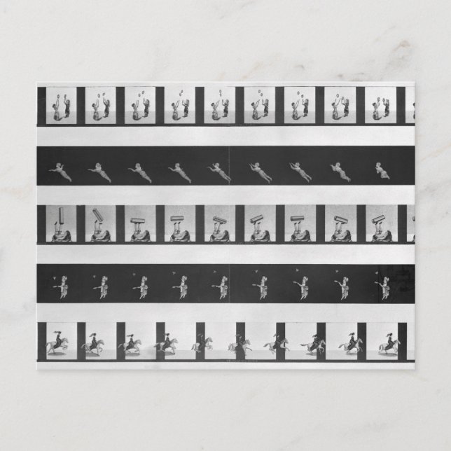 Postal Tiras de la imagen para un praxinoscope (Anverso)