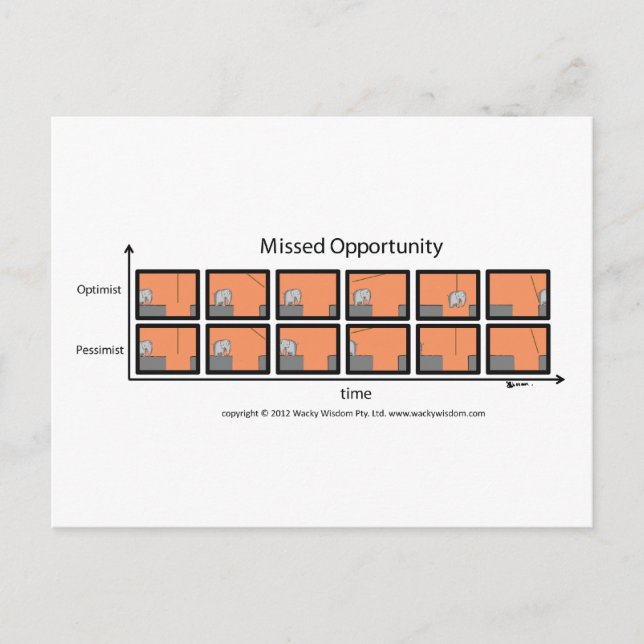 Postal Tiras elefantes de oportunidad perdidas (Anverso)