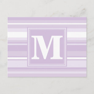 Postal Tiras moradas monogramo