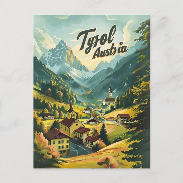 Postal Tirol Austria (Anverso)