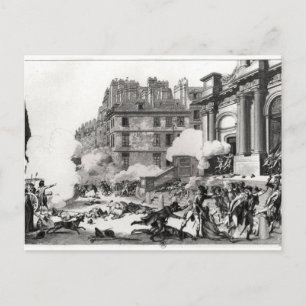 Postal Tiroteo frente a la iglesia de St. Roch en París