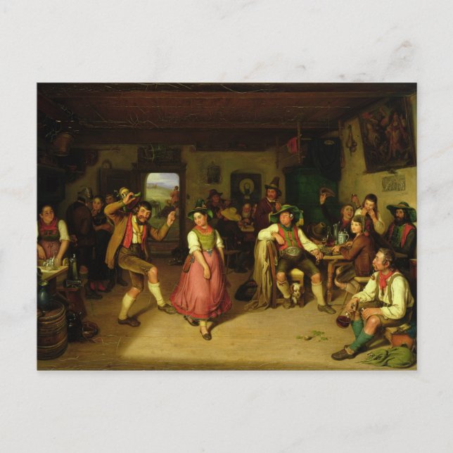 Postal Tiroteo y baile en Oberbayern, 1841 (Anverso)