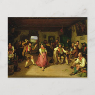 Postal Tiroteo y baile en Oberbayern, 1841