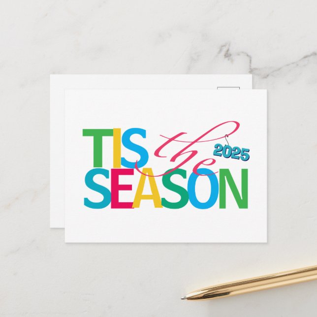Postal Tis the Season Holiday Postcard (Anverso/Reverso In Situ)