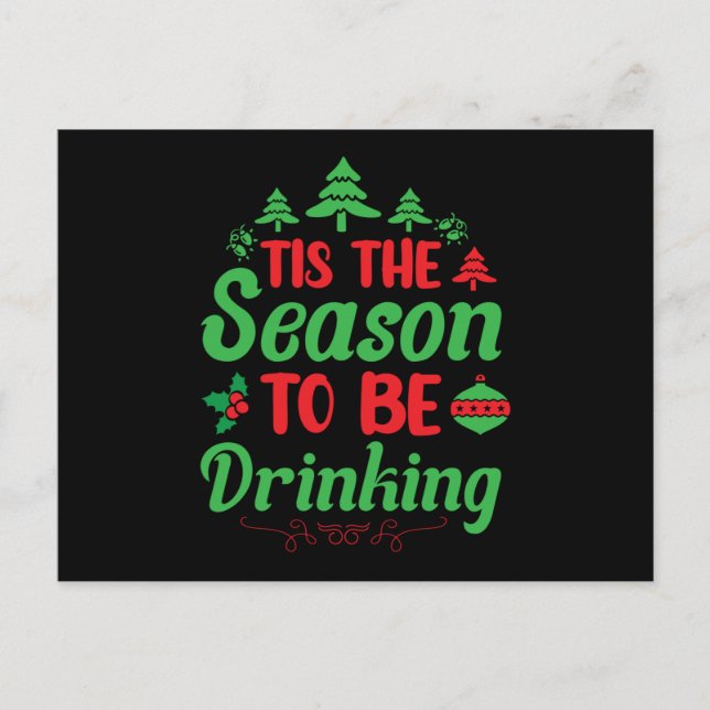 Postal Tis the Season to Be Drinking (Anverso)