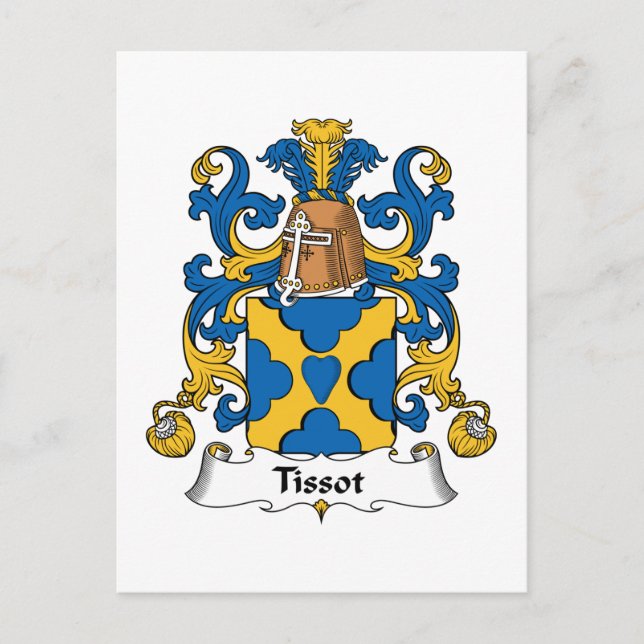 Postal Tissot Family Crest (Anverso)