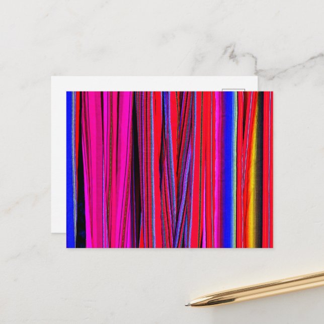 Postal Tissus guatémaltèques: trésor de Chichicastenango (Anverso/Reverso In Situ)