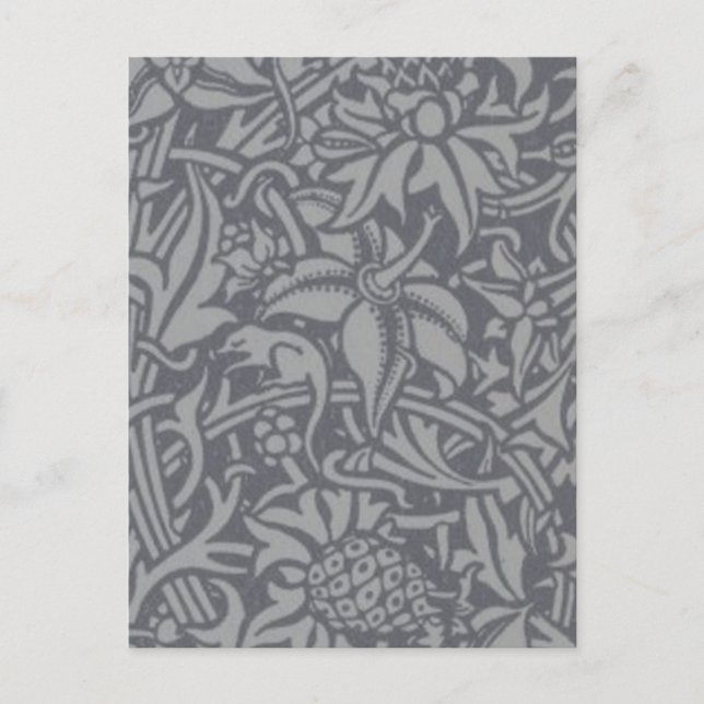 Postal Tistle escocés Knot William Morris Style (Anverso)