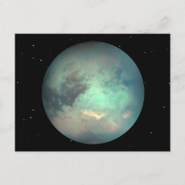 Postal Titán de la luna del planeta Saturno