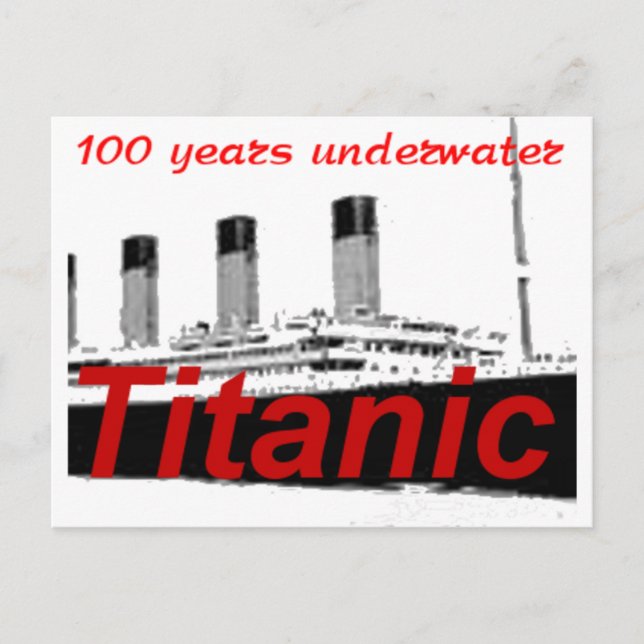 Postal Titanic: 100 años bajo el agua (Anverso)