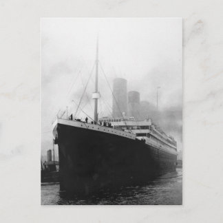 Postal Titanic en el muelle de Southampton
