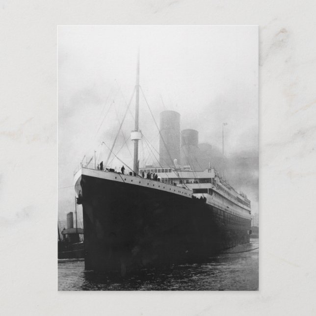 Postal Titanic en el muelle de Southampton (Anverso)