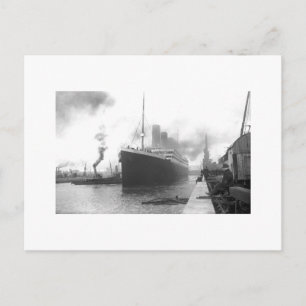 Postal Titanic en los muelles de Southampton