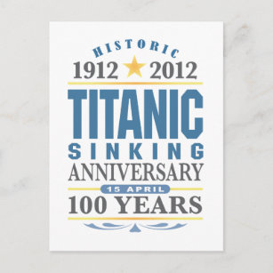Postal Titanic Hundiendo 100 Aniversario