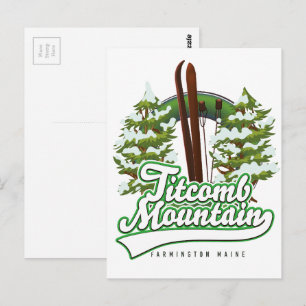Postal Titcomb Mountain Farmington Maine Esquí 