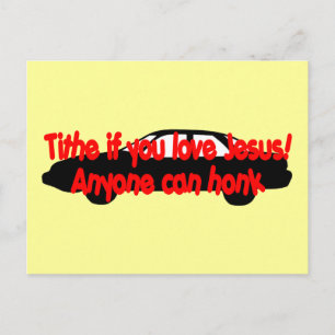 Postal Tithe si amas a Jesús... ¡Cualquiera puede tocar l