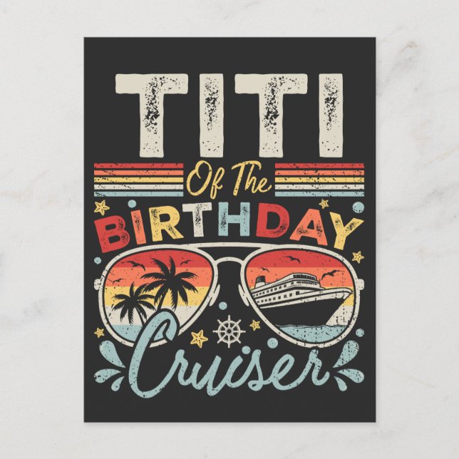 Postal Titi de la Vacación del Crucero de Cumpleaños (Anverso)
