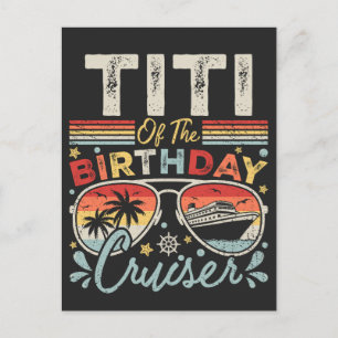 Postal Titi de las vacaciones de crucero de cumpleaños