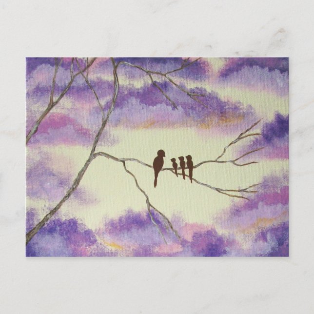 Postal Titulada: Una Madre Bendice Tarjeta De Arte (Anverso)