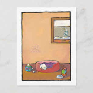 Postal Titulado: Cachorros enfermos - arte adorable de la