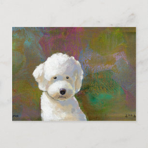 Postal Titulado: Estoy pensando en eso - adorable perro b