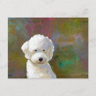 Postal Titulado: Estoy pensando en eso - adorable perro b