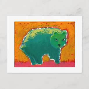 Postal Titulado: Mi amigo es un oso - arte divertido y en