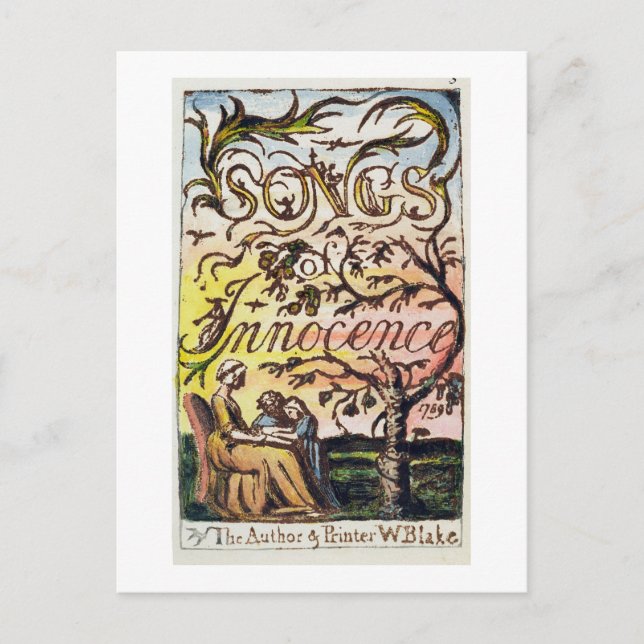 Postal Titular de 'Canciones de inocencia y de experienci (Anverso)