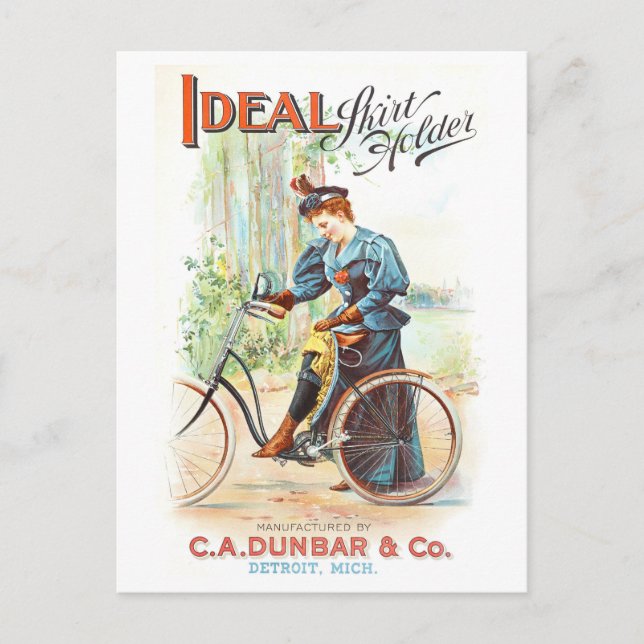 Postal Titular de la falda para el anuncio de ciclomotor (Anverso)