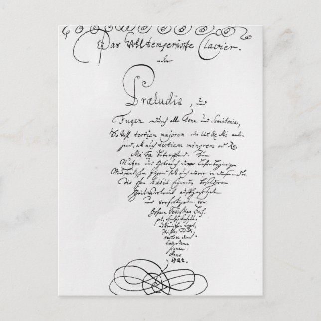 Postal Titular escrito a mano de The Well Temned (Anverso)