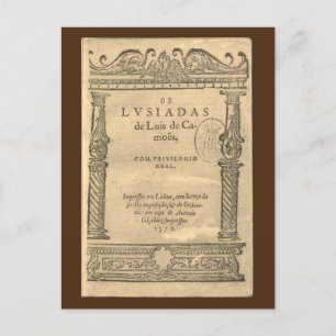 Postal Título de Os Lusíadas - 1572 ed