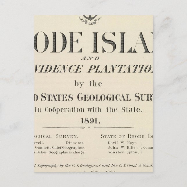 Postal Título Página Rhode Island atlas (Anverso)
