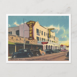 Postal Titusville, Florida, escena de las calles antiguas