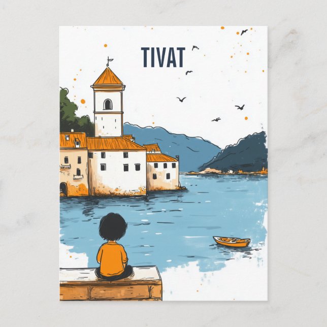 Postal Tivat Montenegro Viajes (Anverso)