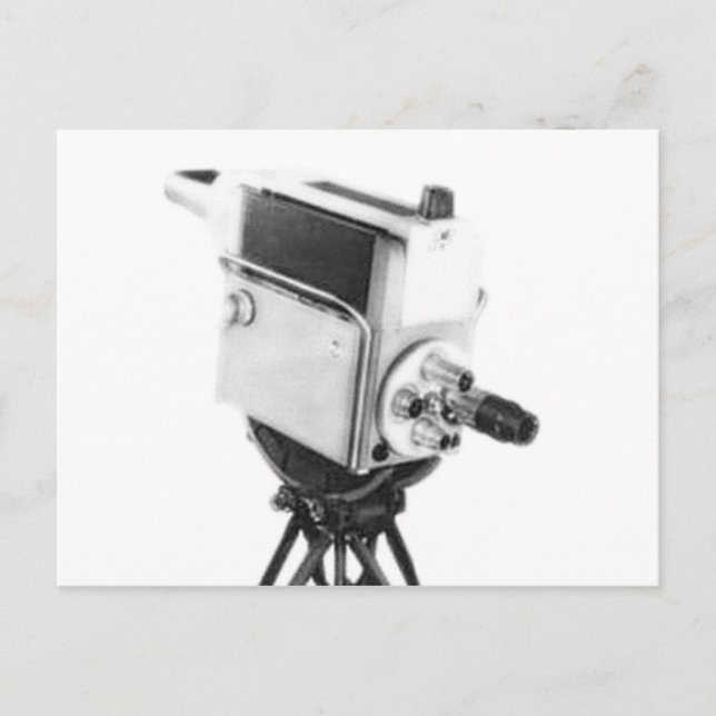 Postal TK de cámara de TV de transmisión antigua (Anverso)