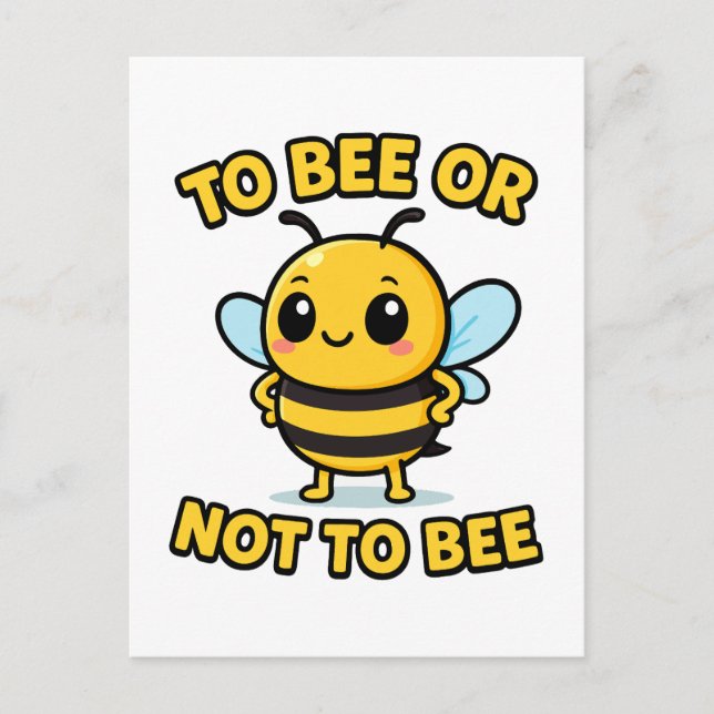 Postal To bee or not to bee (Anverso)