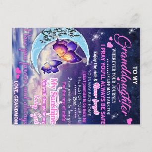 Postal To My Granddaughter Butterflies Birthday Gift Idea
