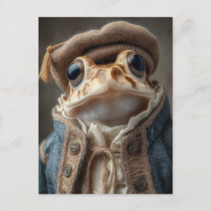 Postal Toad escolar con traje de época