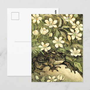 Postal Toad y dogwood de estilo Art Nouveau holandeses