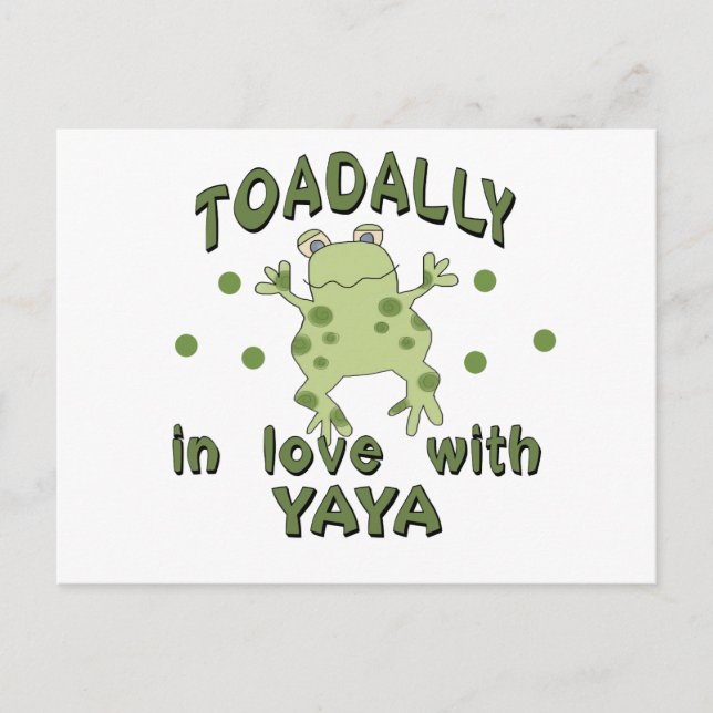 Postal TOADALLY Love YaYa Frog (Anverso)
