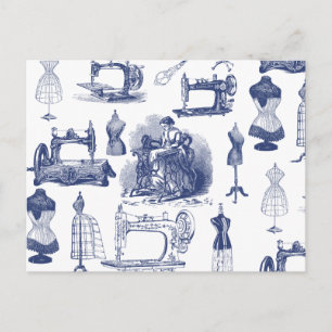 Postal Toalla de coser vintage