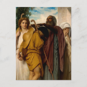 Postal Tobias despidiendo a su padre Bouguereau