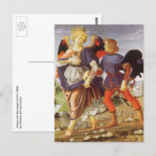 Postal Tobías y el ángel por Andrea del Verrocchio