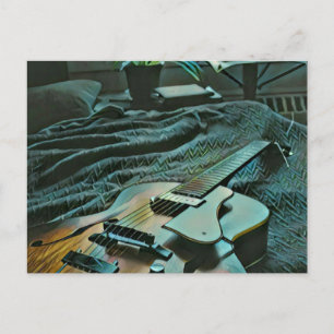 Postal Toca la guitarra acústica
