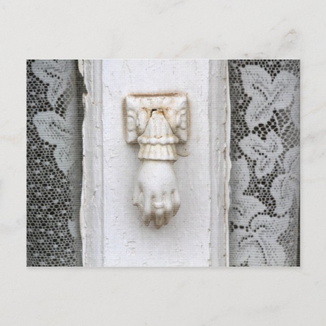 Postal Tocador de la puerta de mano en Canyon Road, Santa (Anverso)