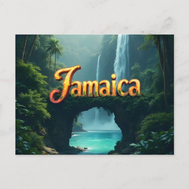 Postal Tocando en Jamaica (Anverso)