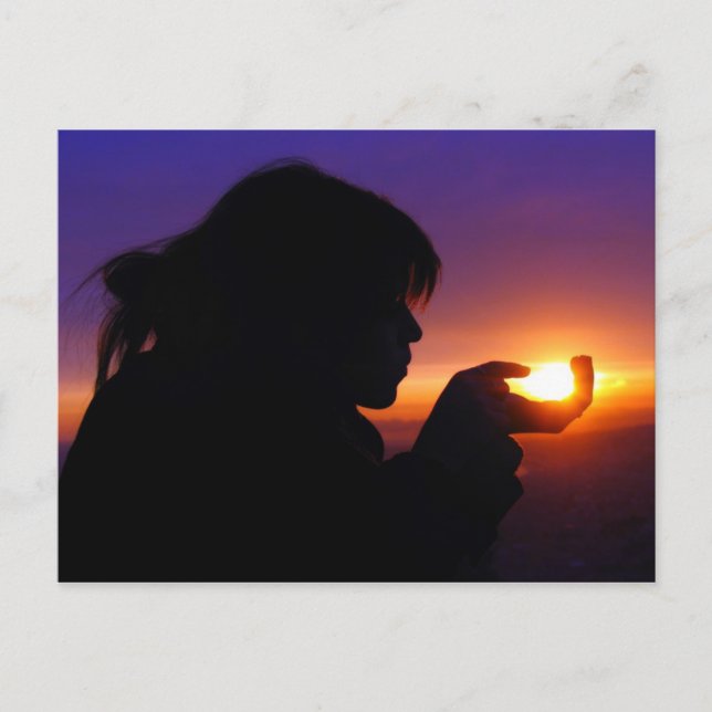 Postal Tocando la esencia (Anverso)