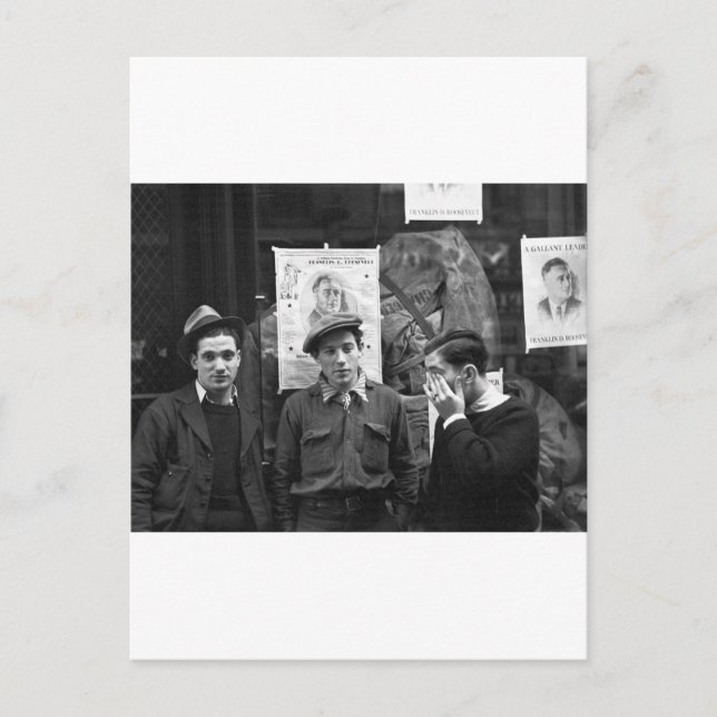 Postal Tocos callejeros para FDR: 1936 (Anverso)