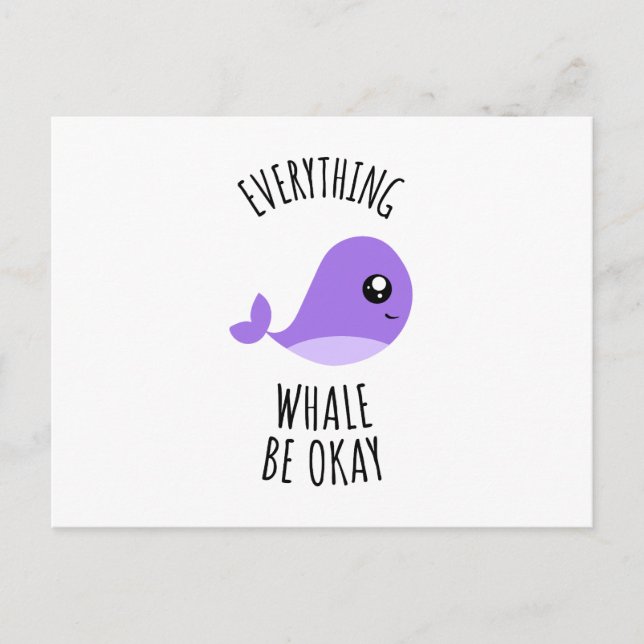 Postal Toda la ballena esté bien (Anverso)
