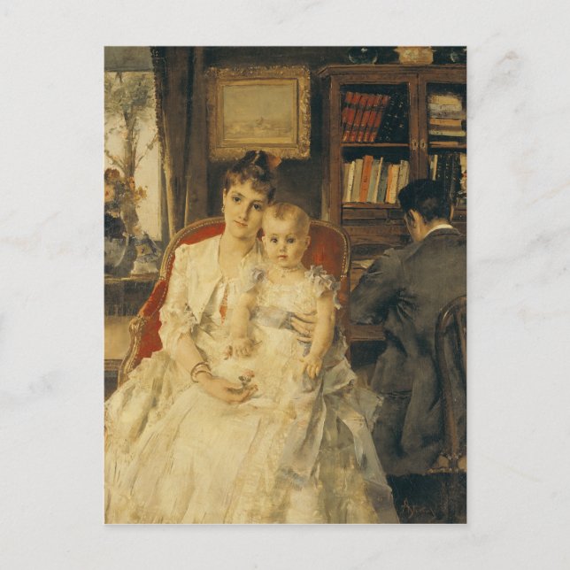 Postal Toda la felicidad c.1880 (Anverso)